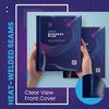 Better Office Products Presentation Book W/Clear Frt Pocket, 12 Pockets, Assorted Colors, 8.5in. x 11in. Clear-Pockets, 4PK 32017